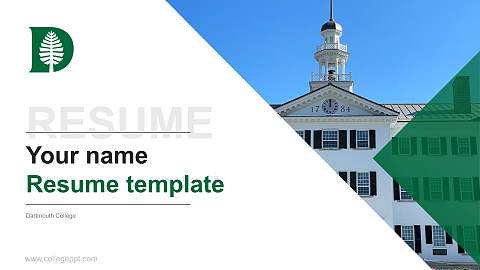 Dartmouth College Resume PPT Template