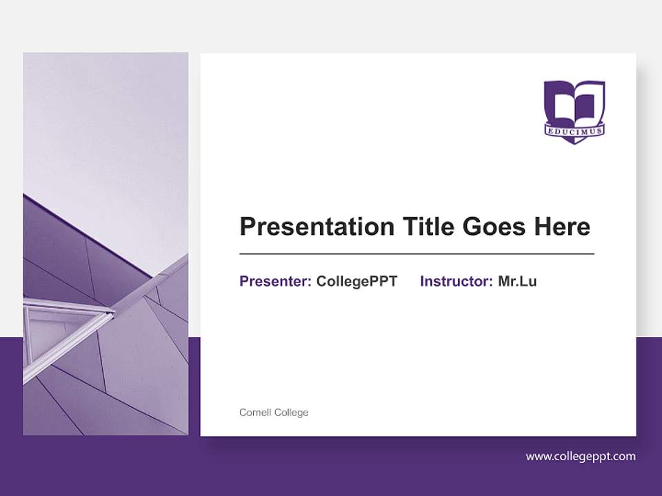 Cornell College General Purpose PPT Template4:3 ratio PPT effect preview image6