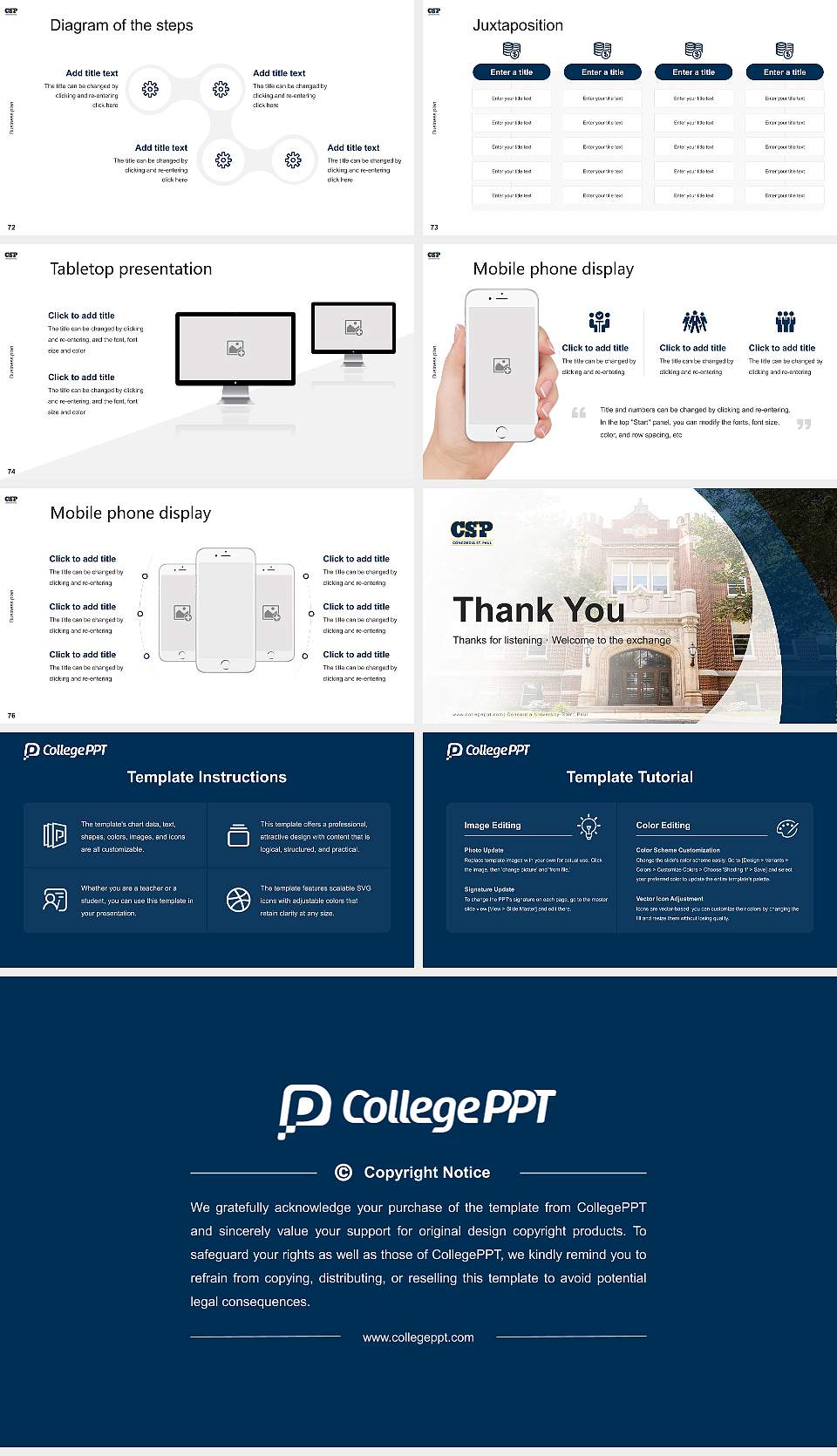 Concordia University-Saint Paul Competition/Entrepreneurship Contest PPT Template16:9 ratio PPT effect preview image9