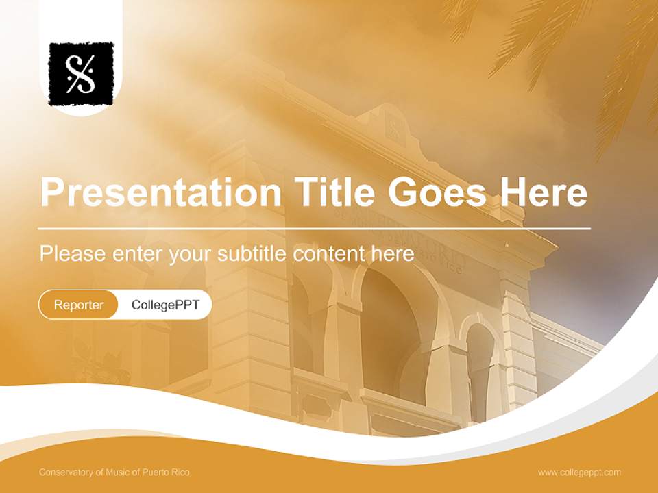 Conservatory of Music of Puerto Rico Lecture Sharing and Networking Event PPT Template4:3 ratio PPT effect preview image4