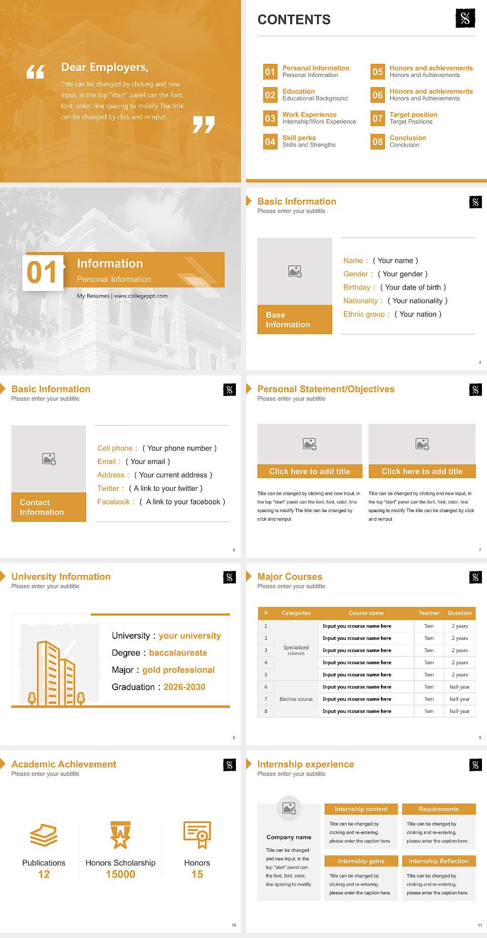 Conservatory of Music of Puerto Rico Resume PPT Template4:3 ratio PPT effect preview image2