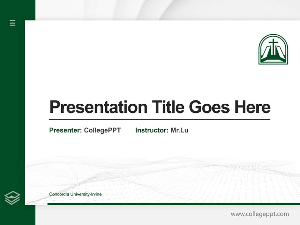 Concordia University-Irvine Thesis Proposal/Graduation Defense PPT Template4:3 ratio PPT effect preview image5