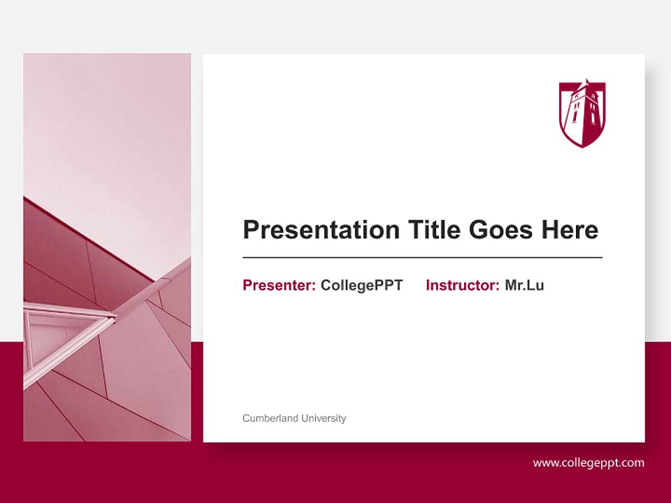 Cumberland University General Purpose PPT Template4:3 ratio PPT effect preview image6