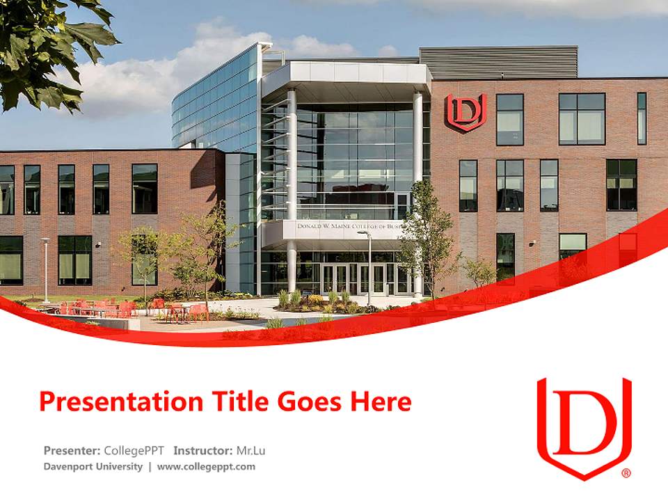 Davenport University Course/Courseware Creation PPT Template4:3 ratio PPT effect preview image5