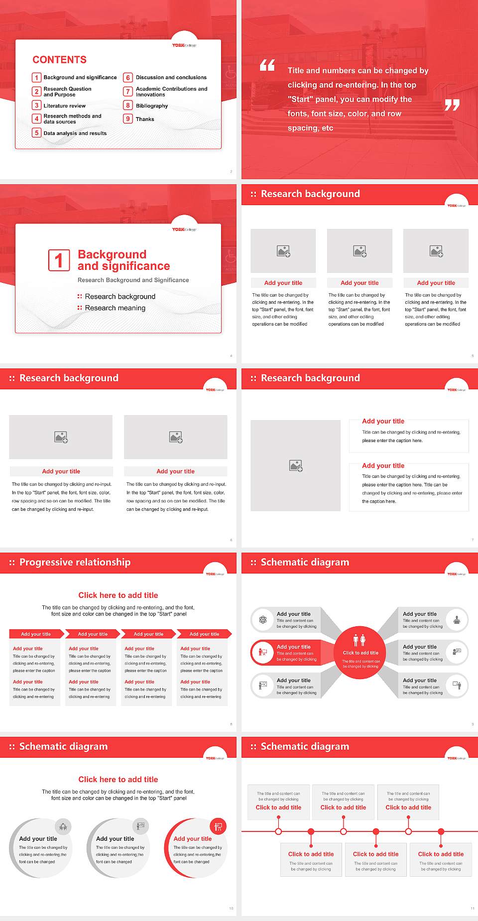 Cuny York College Graduation Thesis Defense PPT Template4:3 ratio PPT effect preview image2