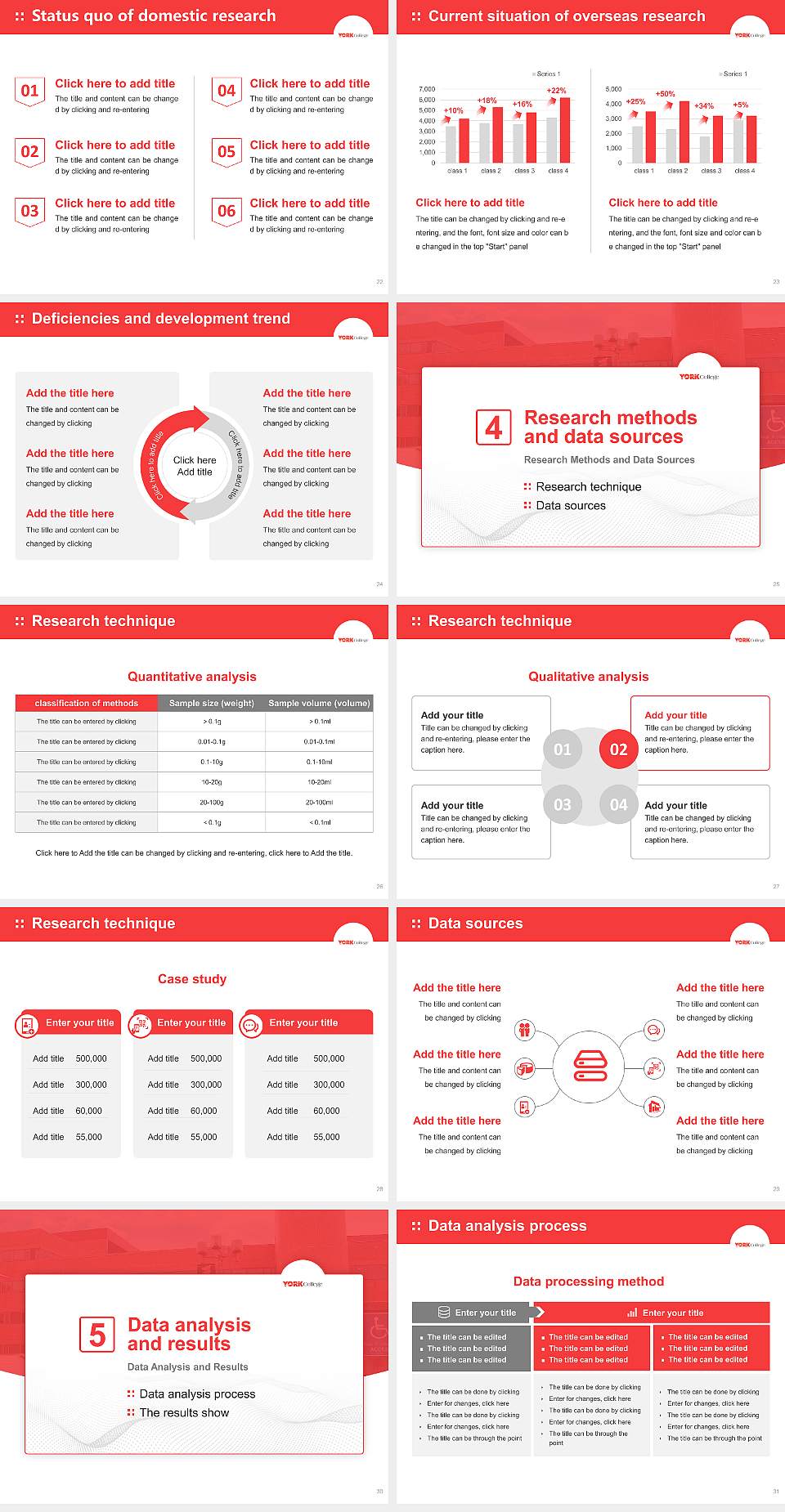 Cuny York College Graduation Thesis Defense PPT Template4:3 ratio PPT effect preview image4