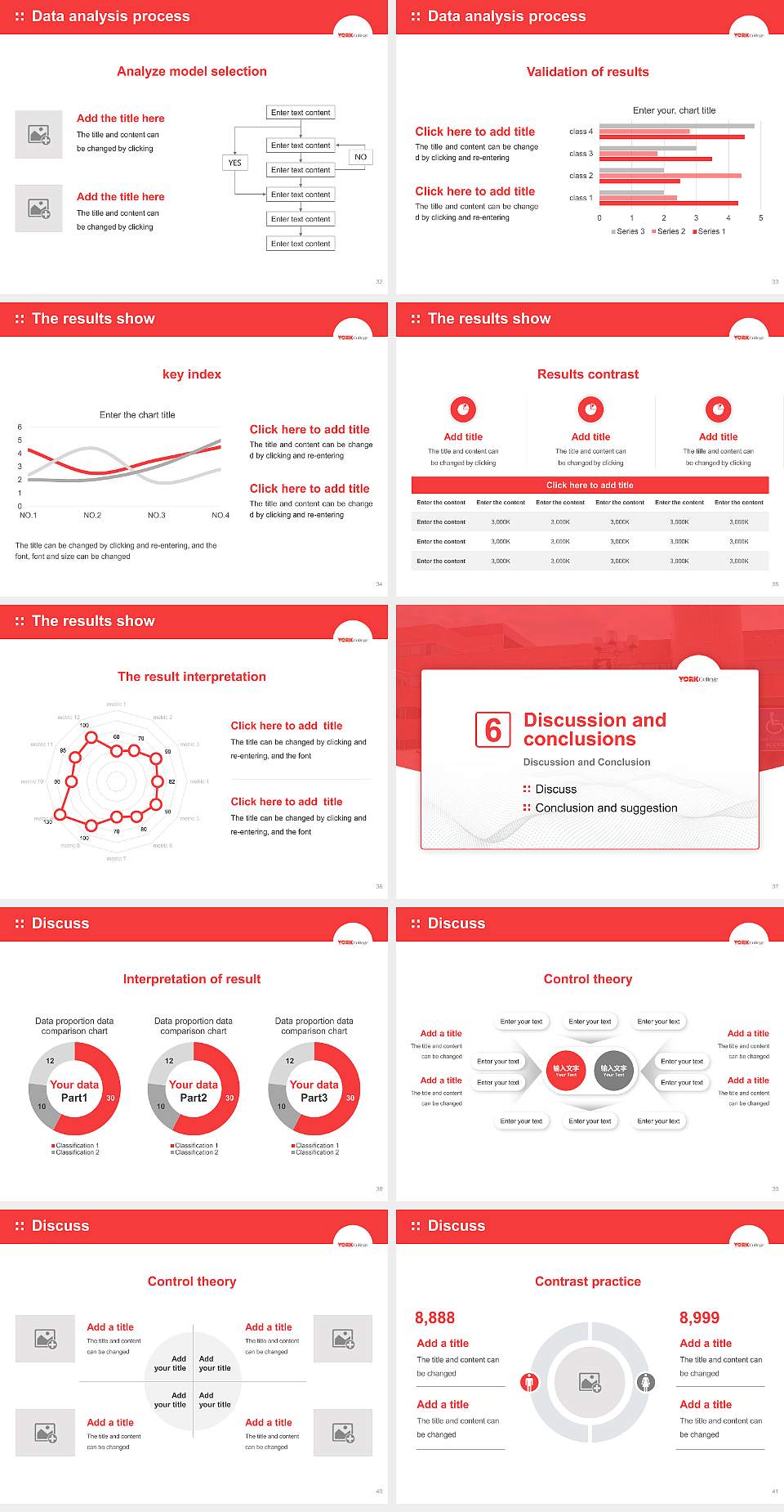 Cuny York College Graduation Thesis Defense PPT Template4:3 ratio PPT effect preview image5