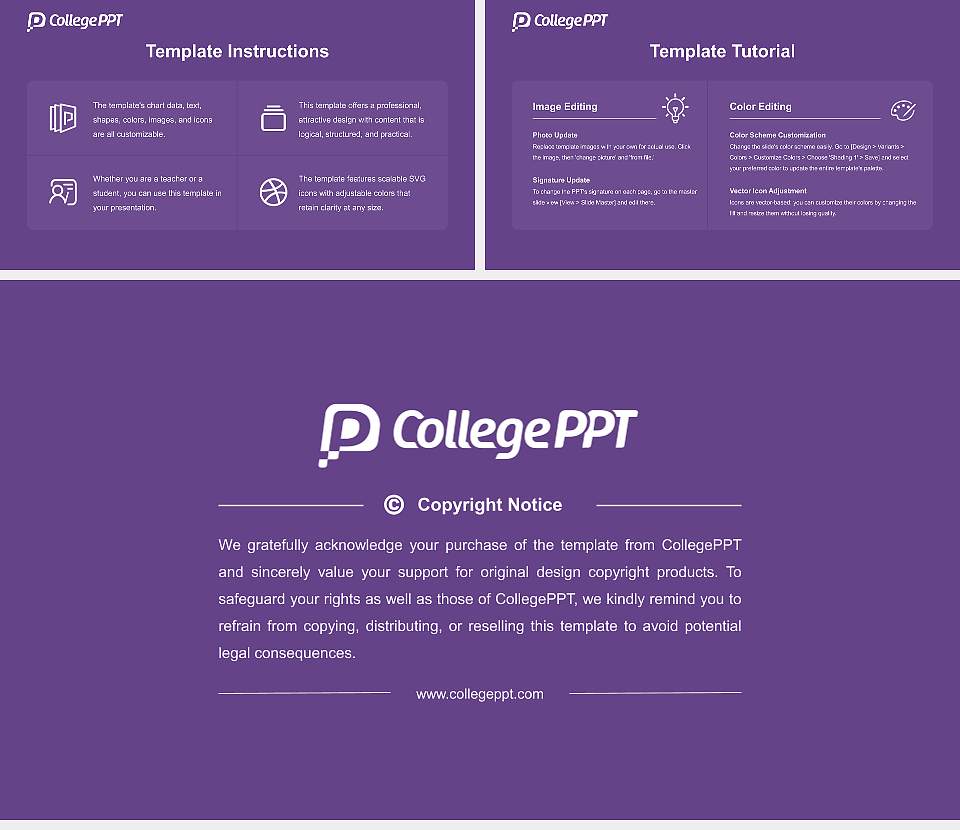 Curry College Course/Courseware Creation PPT Template16:9 ratio PPT effect preview image5