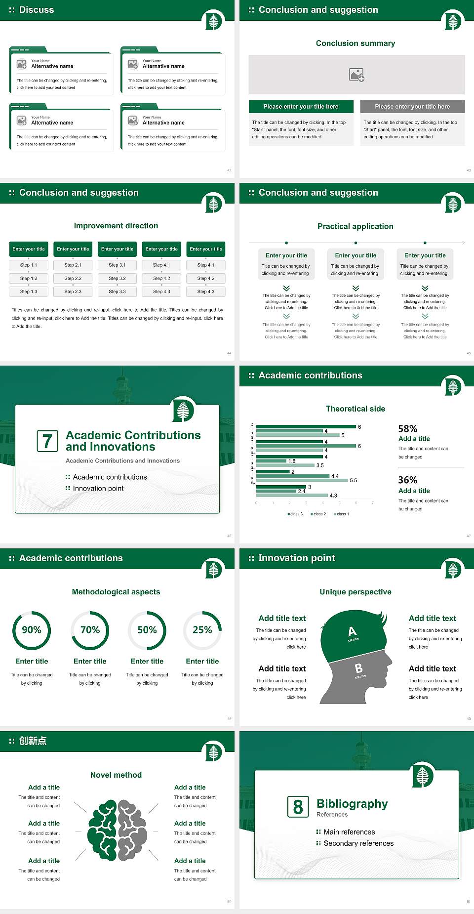 Dartmouth College Graduation Thesis Defense PPT Template4:3 ratio PPT effect preview image6