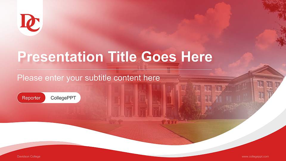 Davidson College Lecture Sharing and Networking Event PPT Template16:9 ratio PPT effect preview image