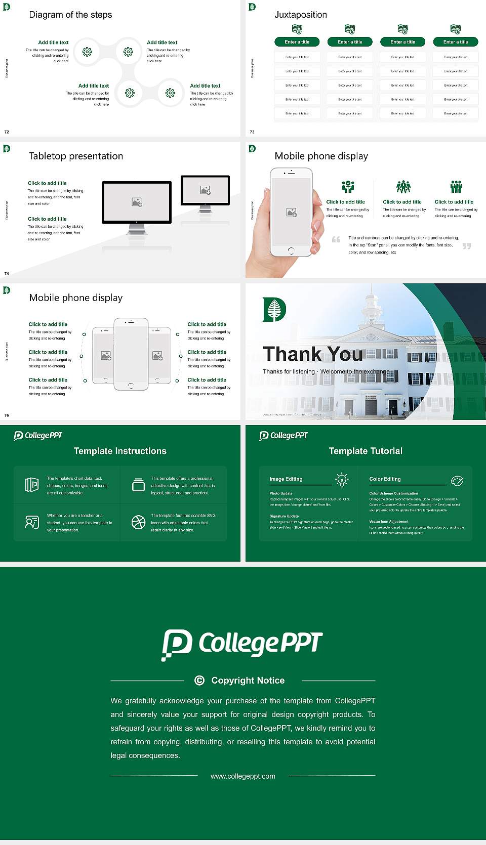 Dartmouth College Competition/Entrepreneurship Contest PPT Template16:9 ratio PPT effect preview image9