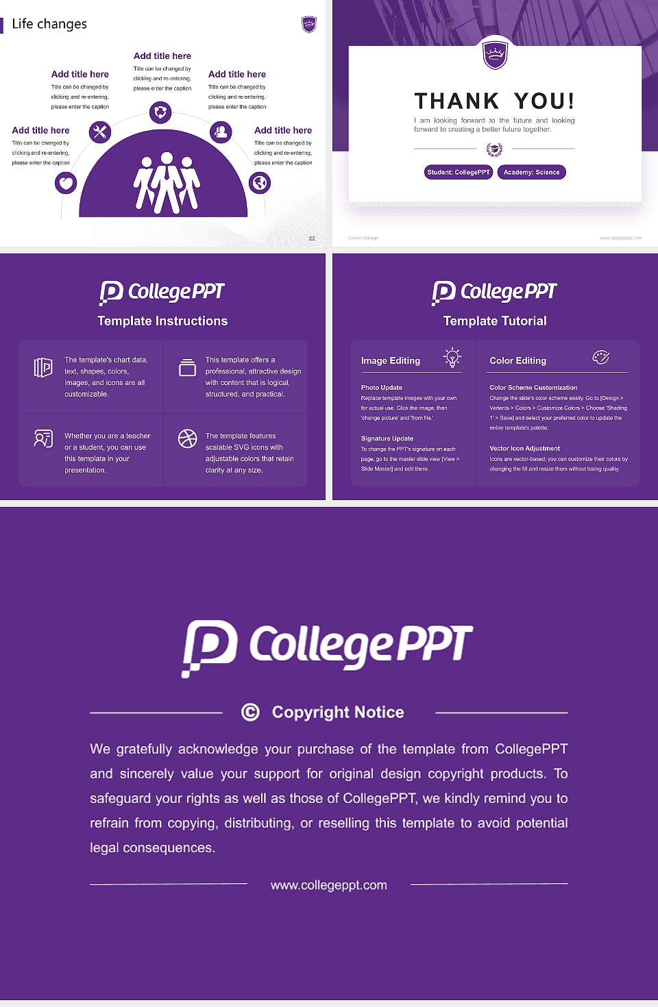 Crown College National Scholarship Defense PPT Template4:3 ratio PPT effect preview image4