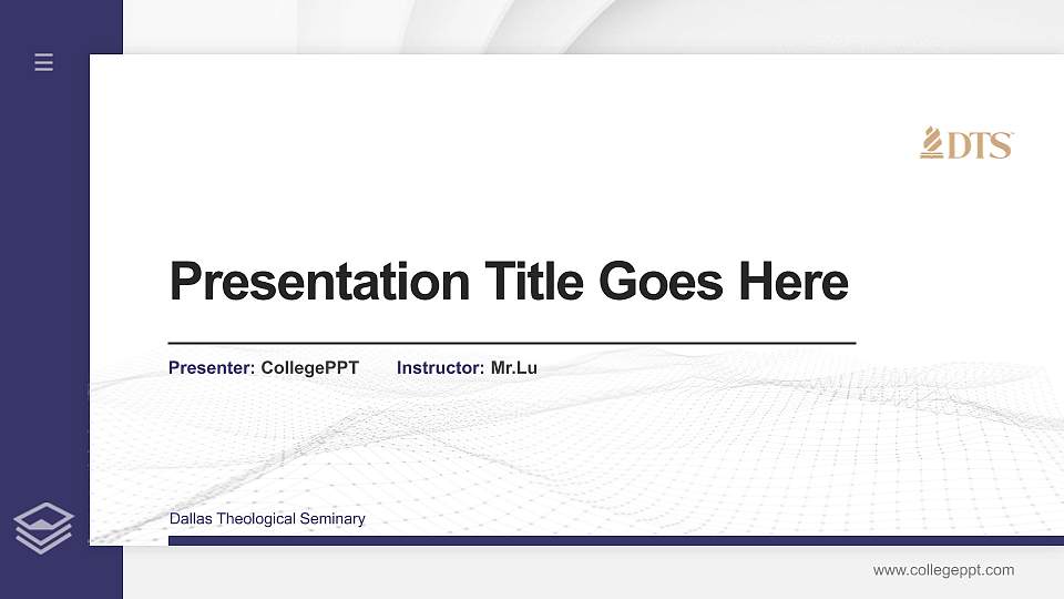 Dallas Theological Seminary Thesis Proposal/Graduation Defense PPT Template16:9 ratio PPT effect preview image