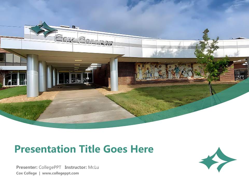 Cox College Course/Courseware Creation PPT Template4:3 ratio PPT effect preview image5