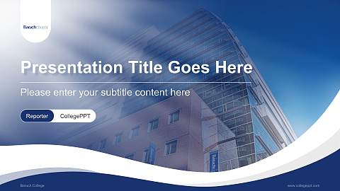 Baruch College Lecture Sharing and Networking Event PPT Template