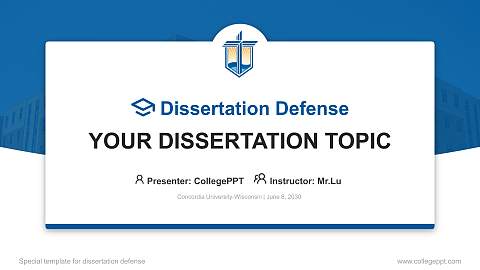 Concordia University-Wisconsin Graduation Thesis Defense PPT Template