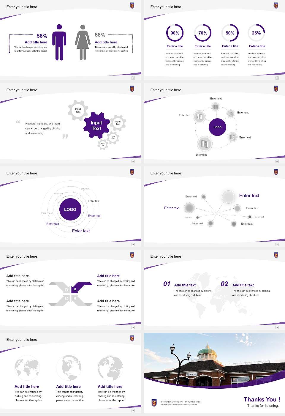 Crown College (Tennessee) Course/Courseware Creation PPT Template16:9 ratio PPT effect preview image4