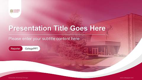 Concordia University-Chicago Lecture Sharing and Networking Event PPT Template