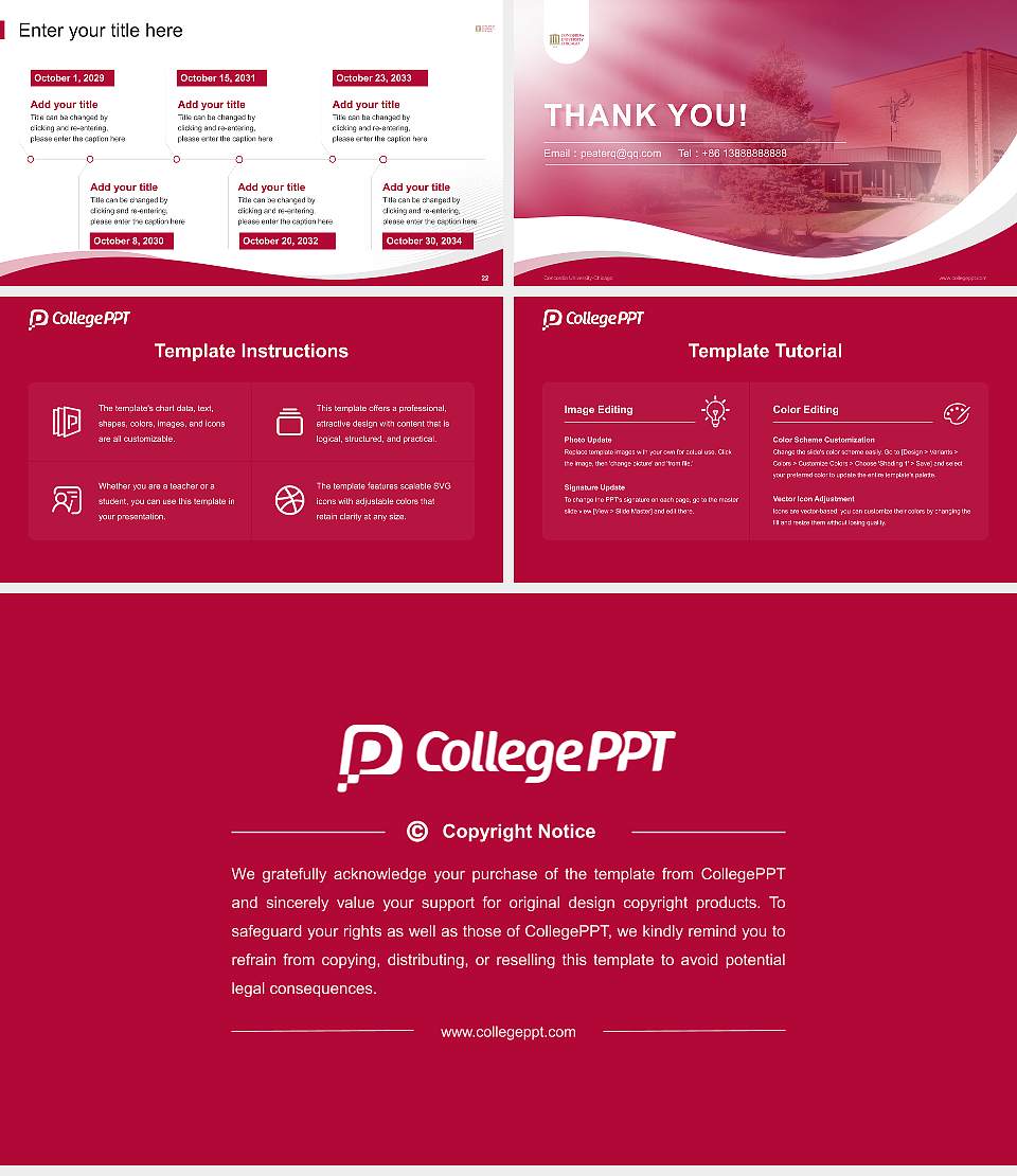 Concordia University-Chicago Lecture Sharing and Networking Event PPT Template16:9 ratio PPT effect preview image4