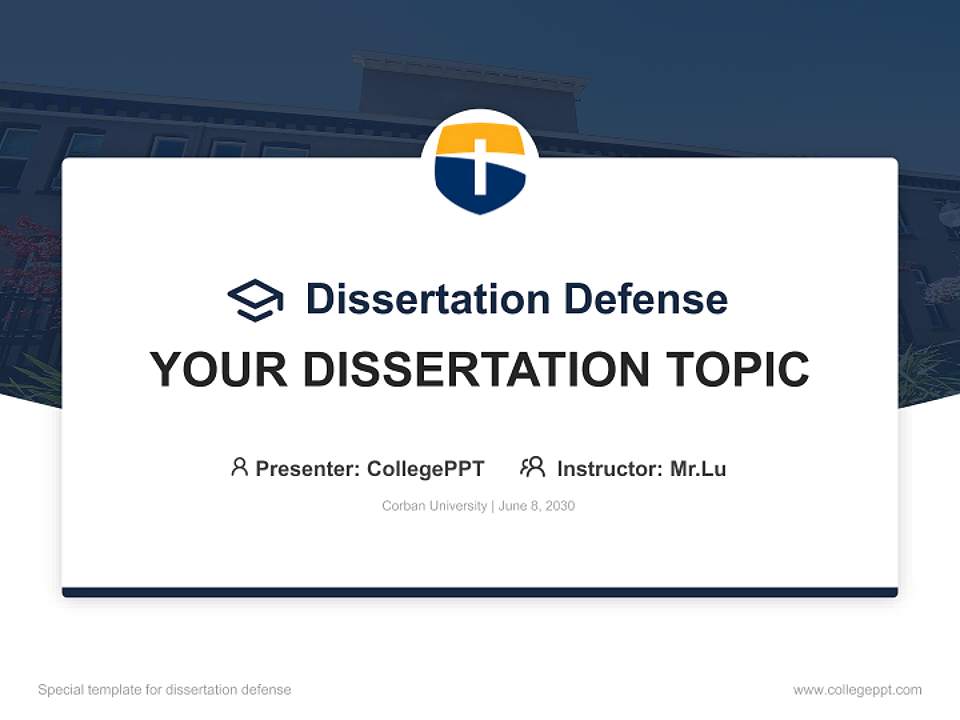 Corban University Graduation Thesis Defense PPT Template4:3 ratio PPT effect preview image7