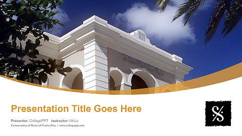 Conservatory of Music of Puerto Rico Course/Courseware Creation PPT Template