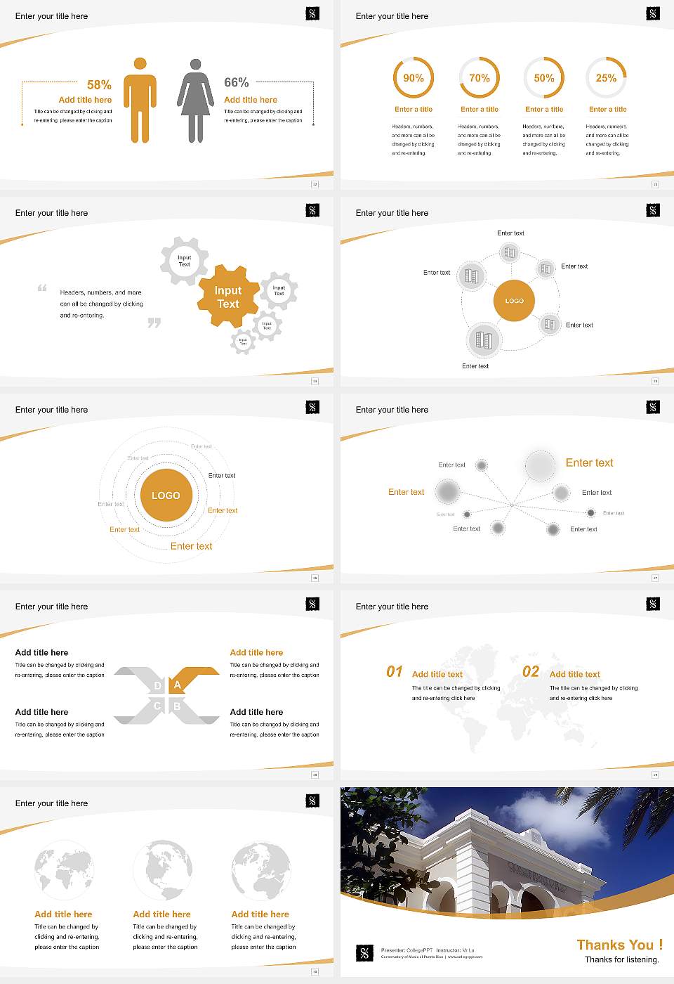 Conservatory of Music of Puerto Rico Course/Courseware Creation PPT Template16:9 ratio PPT effect preview image4