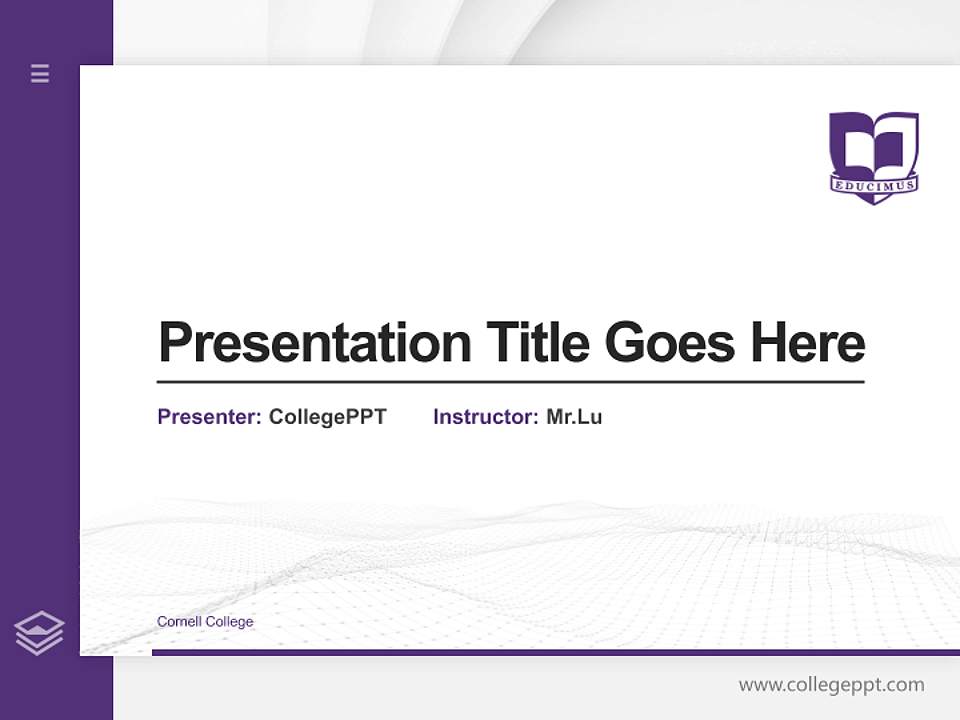 Cornell College Thesis Proposal/Graduation Defense PPT Template4:3 ratio PPT effect preview image5
