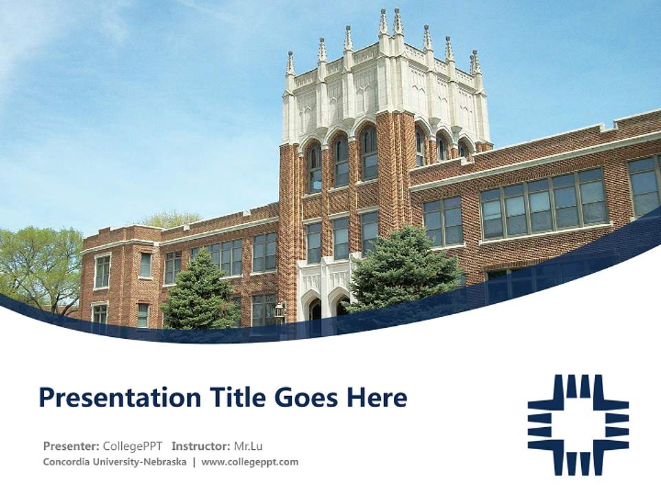 Concordia University-Nebraska Course/Courseware Creation PPT Template4:3 ratio PPT effect preview image5