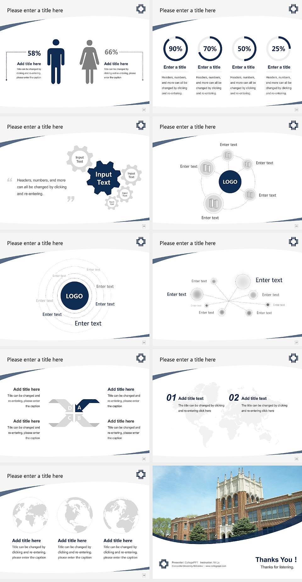 Concordia University-Nebraska Course/Courseware Creation PPT Template4:3 ratio PPT effect preview image4