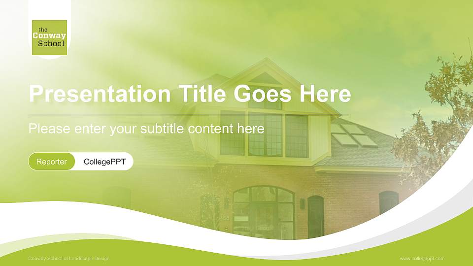 Conway School of Landscape Design Lecture Sharing and Networking Event PPT Template16:9 ratio PPT effect preview image