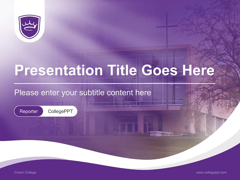 Crown College Lecture Sharing and Networking Event PPT Template4:3 ratio PPT effect preview image4