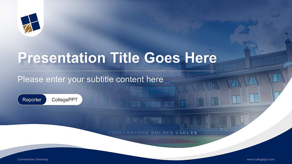 Cornerstone University Lecture Sharing and Networking Event PPT Template16:9 ratio PPT effect preview image