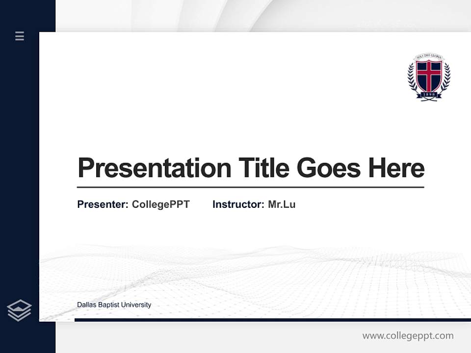 Dallas Baptist University Thesis Proposal/Graduation Defense PPT Template4:3 ratio PPT effect preview image5