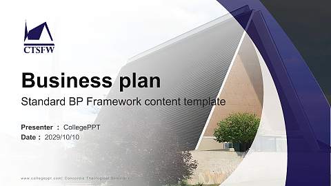 Concordia Theological Seminary Competition/Entrepreneurship Contest PPT Template
