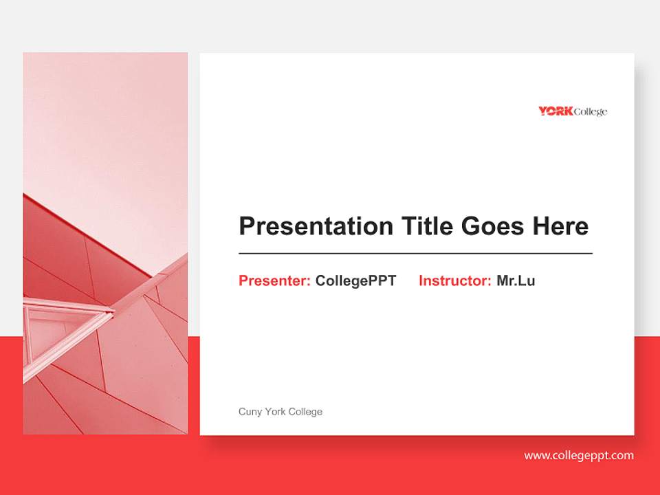 Cuny York College General Purpose PPT Template4:3 ratio PPT effect preview image6