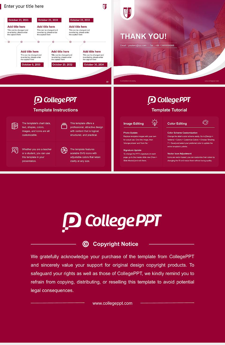 Cumberland University Lecture Sharing and Networking Event PPT Template4:3 ratio PPT effect preview image4