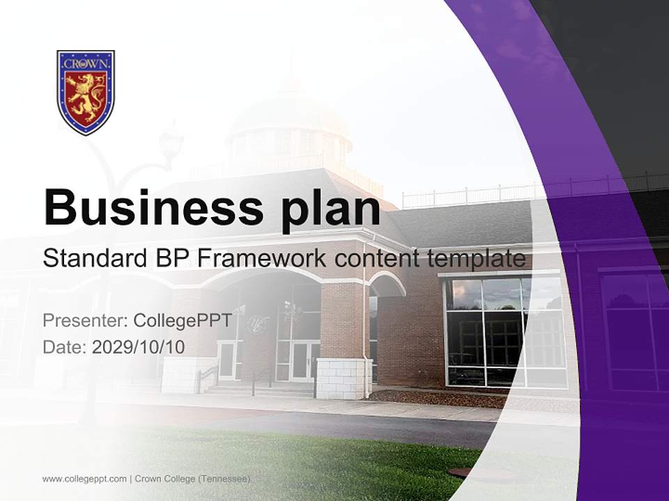 Crown College (Tennessee) Competition/Entrepreneurship Contest PPT Template4:3 ratio PPT effect preview image9