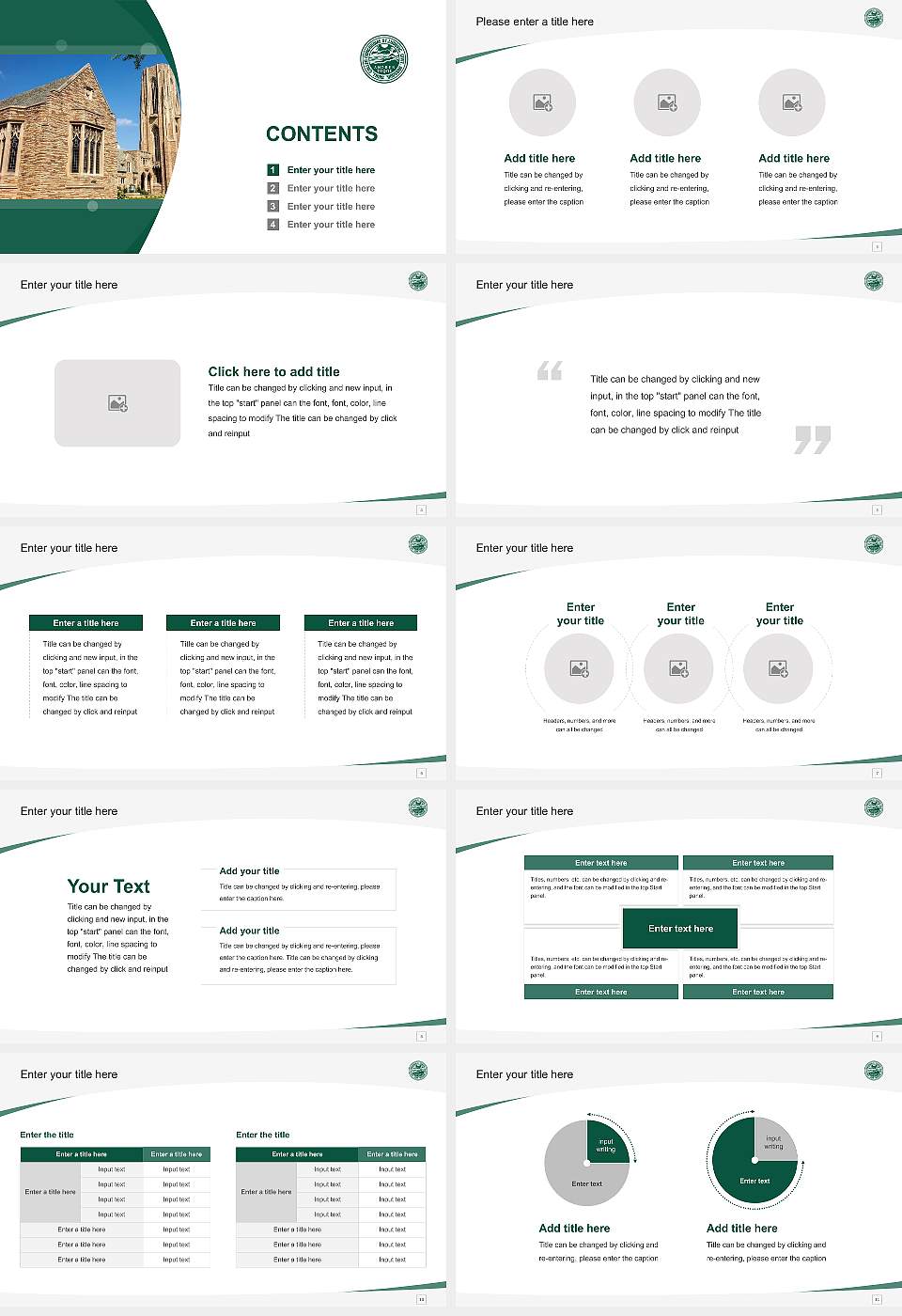 Concordia Seminary Course/Courseware Creation PPT Template16:9 ratio PPT effect preview image2