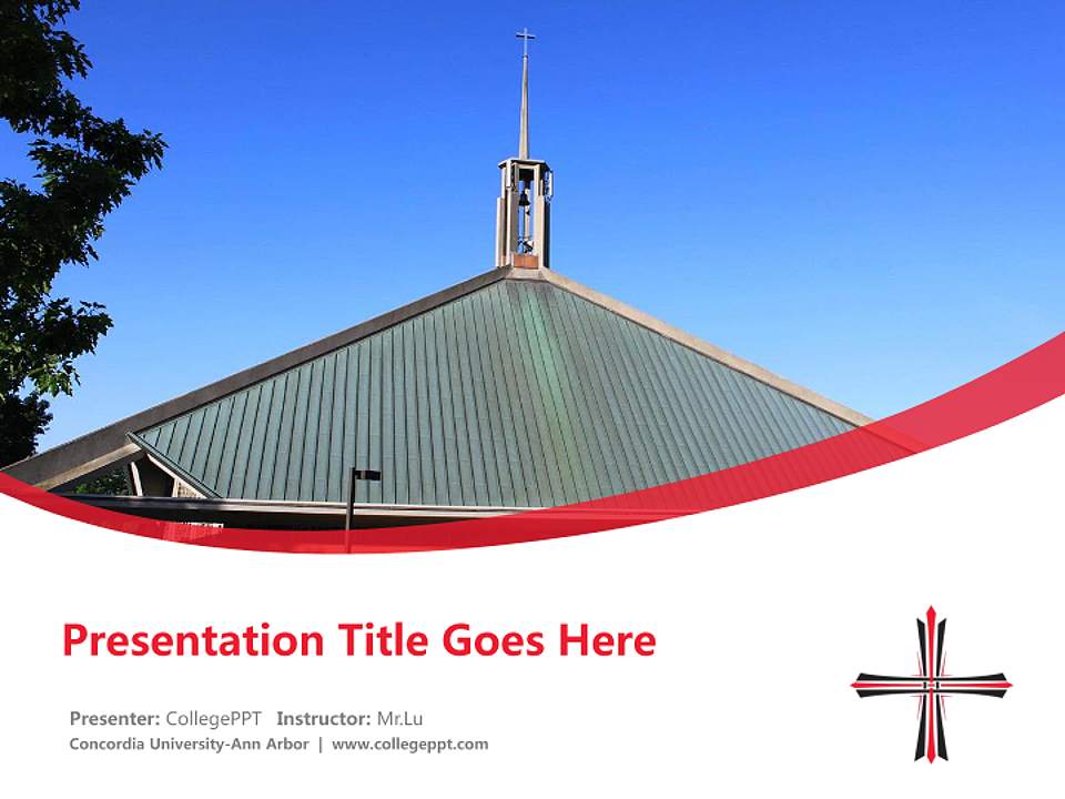 Concordia University-Ann Arbor Course/Courseware Creation PPT Template4:3 ratio PPT effect preview image5