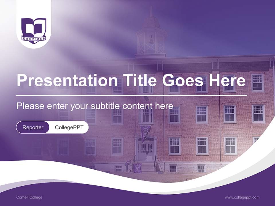 Cornell College Lecture Sharing and Networking Event PPT Template4:3 ratio PPT effect preview image4