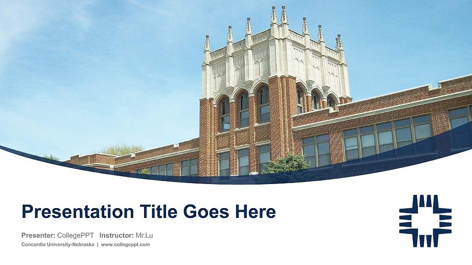 Concordia University-Nebraska Course/Courseware Creation PPT Template16:9 ratio PPT effect preview image