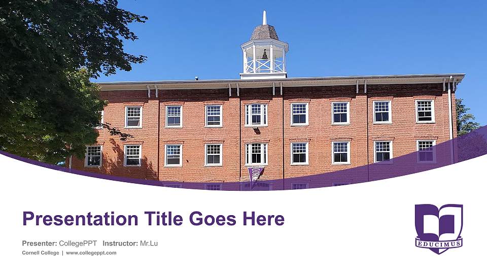 Cornell College Course/Courseware Creation PPT Template16:9 ratio PPT effect preview image