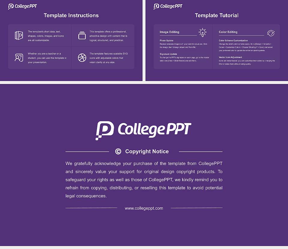 Cornell College Course/Courseware Creation PPT Template16:9 ratio PPT effect preview image5