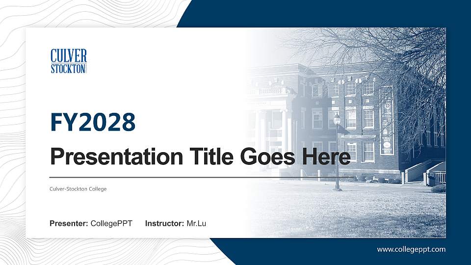 Culver-Stockton College Academic Presentation/Research Findings Report PPT Template16:9 ratio PPT effect preview image