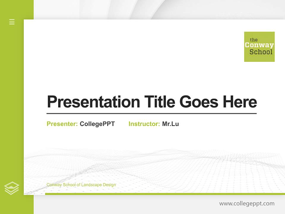 Conway School of Landscape Design Thesis Proposal/Graduation Defense PPT Template4:3 ratio PPT effect preview image5