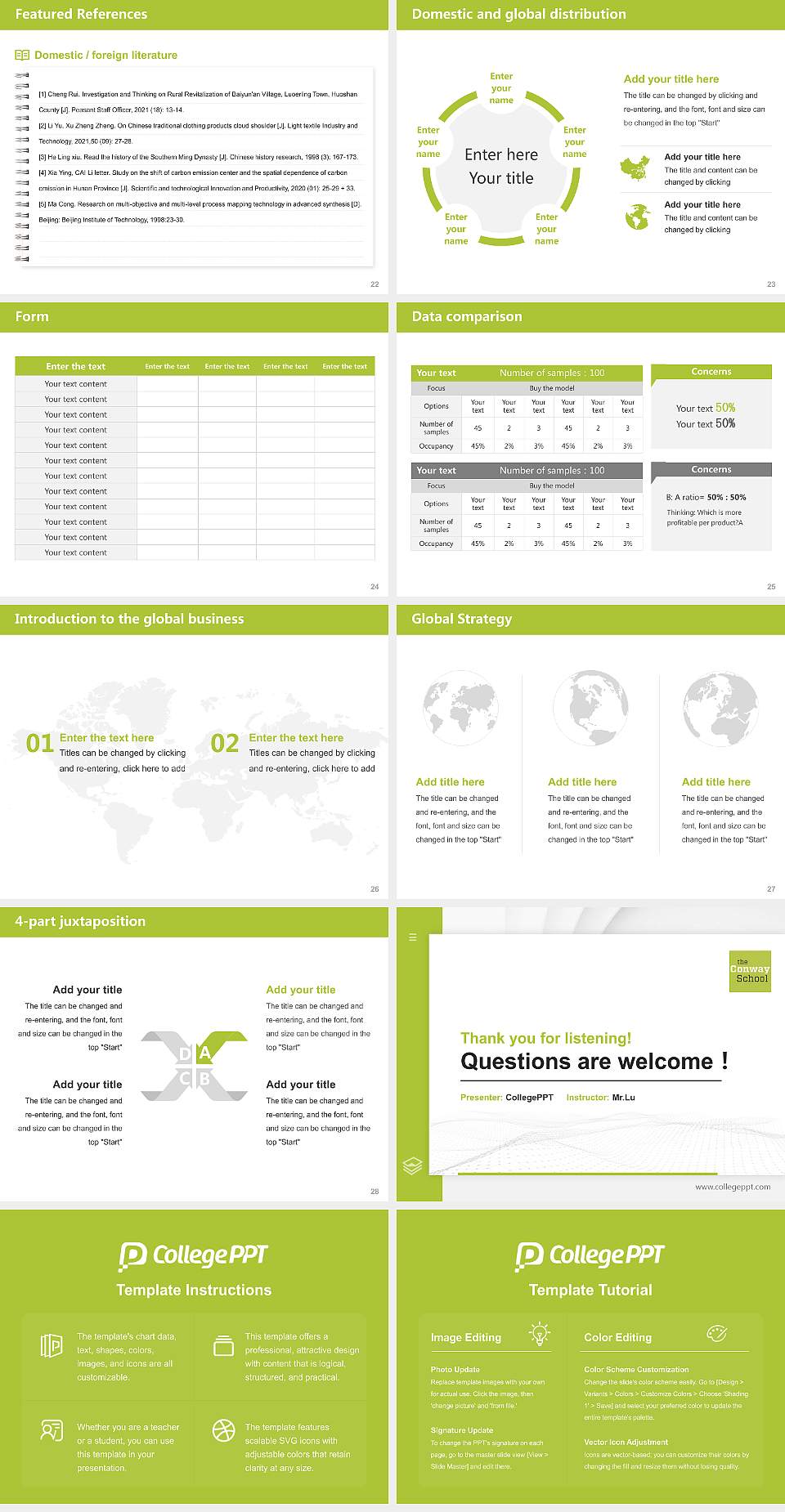 Conway School of Landscape Design Thesis Proposal/Graduation Defense PPT Template4:3 ratio PPT effect preview image4