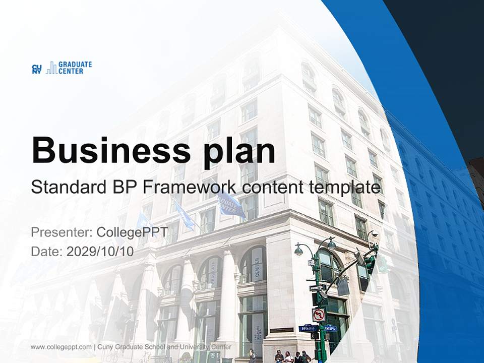 Cuny Graduate School and University Center Competition/Entrepreneurship Contest PPT Template4:3 ratio PPT effect preview image9