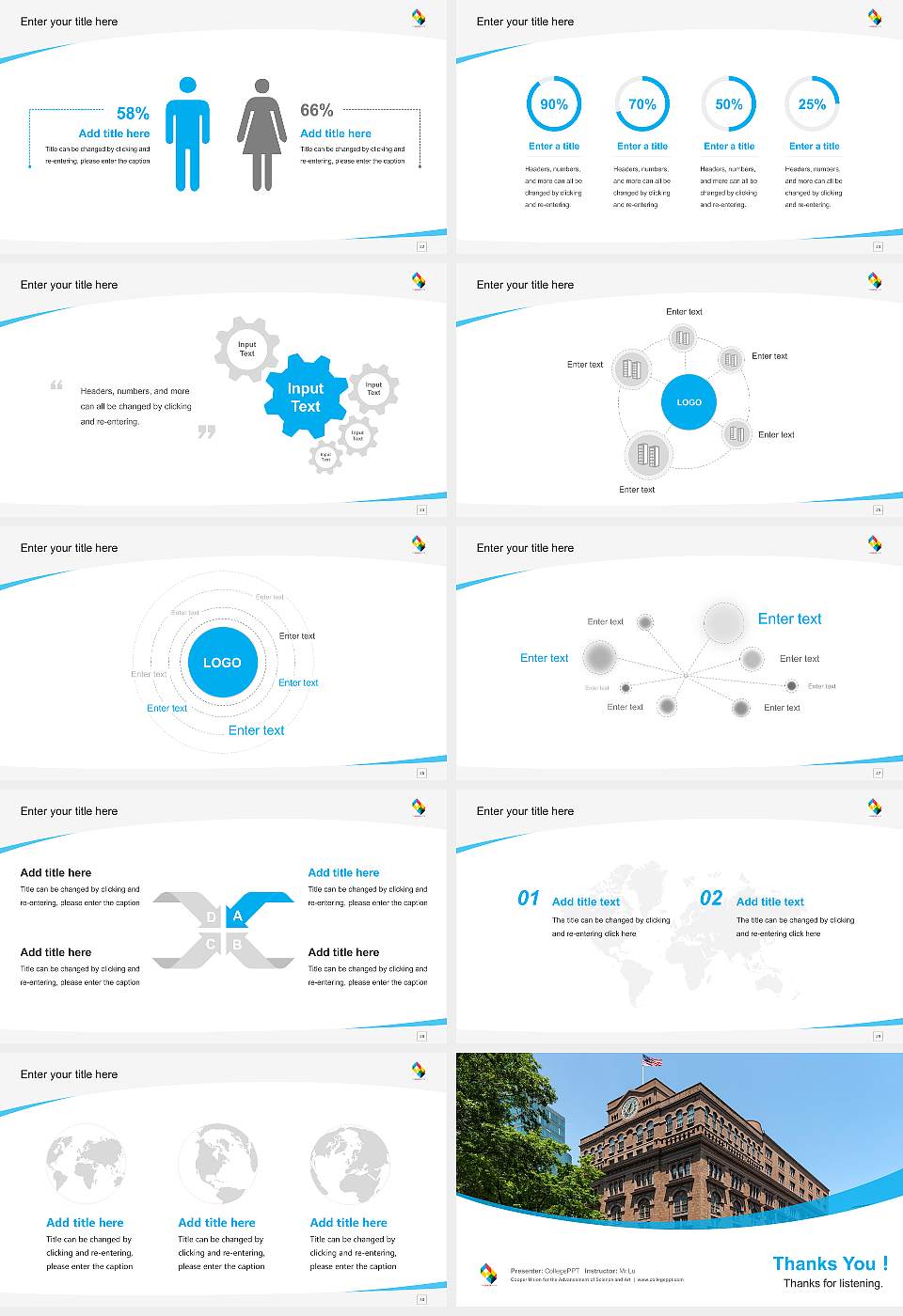 Cooper Union for the Advancement of Science and Art Course/Courseware Creation PPT Template16:9 ratio PPT effect preview image4