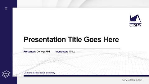 Concordia Theological Seminary Thesis Proposal/Graduation Defense PPT Template