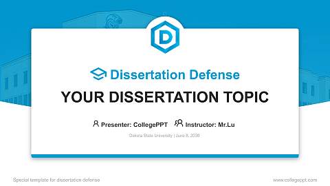 Dakota State University Graduation Thesis Defense PPT Template